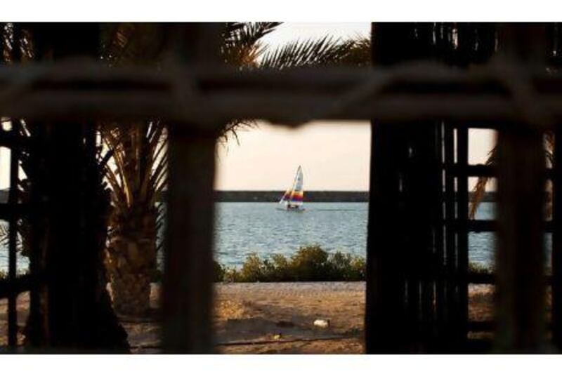 Lulu Island in Abu Dhabi on December 16, 2011. Three years ago the public ferry to the island stopped regular service and since has become littered with rubbish from people failing to pick up after themselves. Photos by Christopher Pike / The National