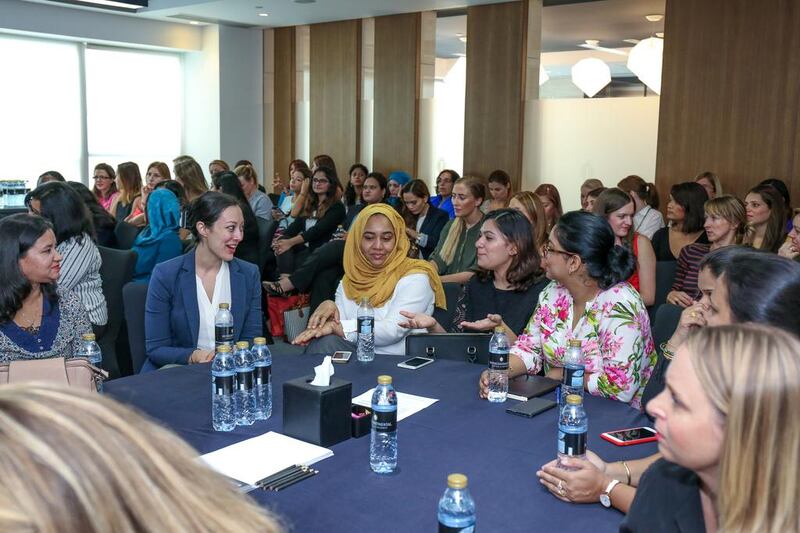 A Mums@Work workshop was held in Dubai recently to help women restart their careers. Victor Besa for The National