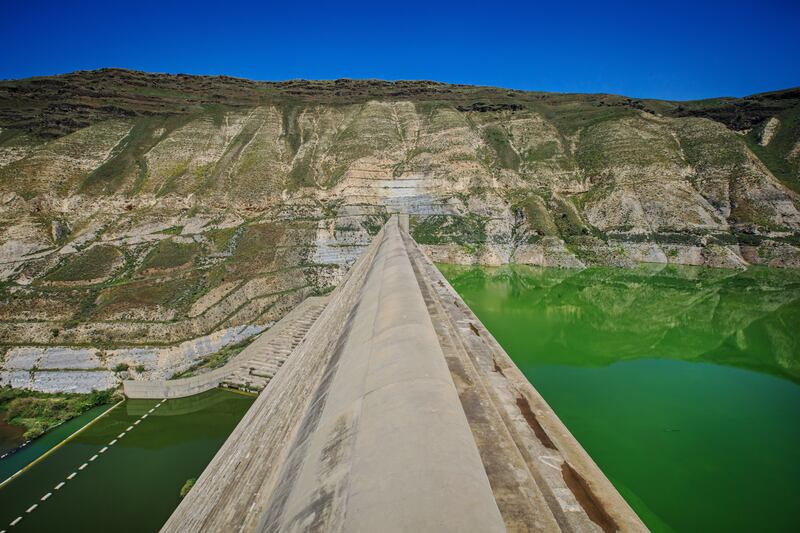 The Al-Wehda Dam, a 360-foot concrete embankment near Harta, Jordan. Getty Images