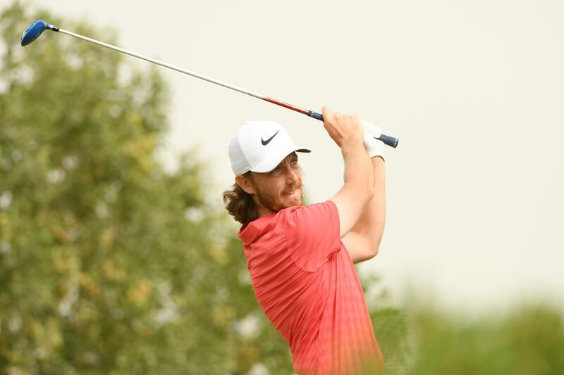 ABU DHABI, UNITED ARAB EMIRATES - JANUARY 21:  Tommy Fleetwood of England plays his shot from the third tee during the final round of the Abu Dhabi HSBC Golf Championship at Abu Dhabi Golf Club on January 21, 2018 in Abu Dhabi, United Arab Emirates.  (Photo by Ross Kinnaird/Getty Images)