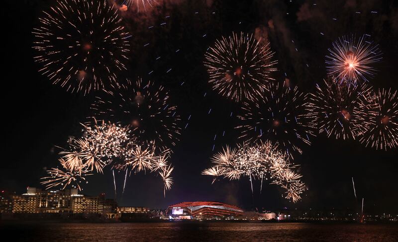The spectacular fireworks started at 9pm from the Yas Bay Waterfront and the event was livestreamed.