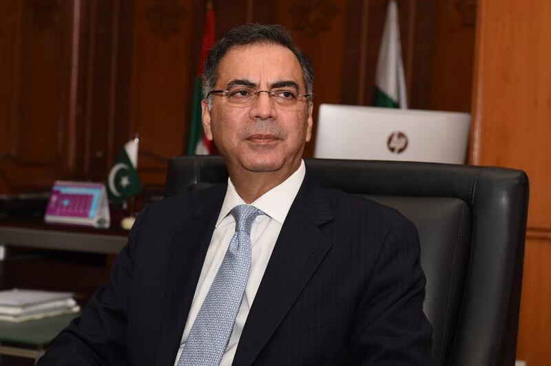 The Pakistan ambassador to the UAE, Moazzam Ahmad Khan, wants to strength ties with the Emirates through a major new trade route traversing Pakistan to China. Courtesy Pakistan embassy