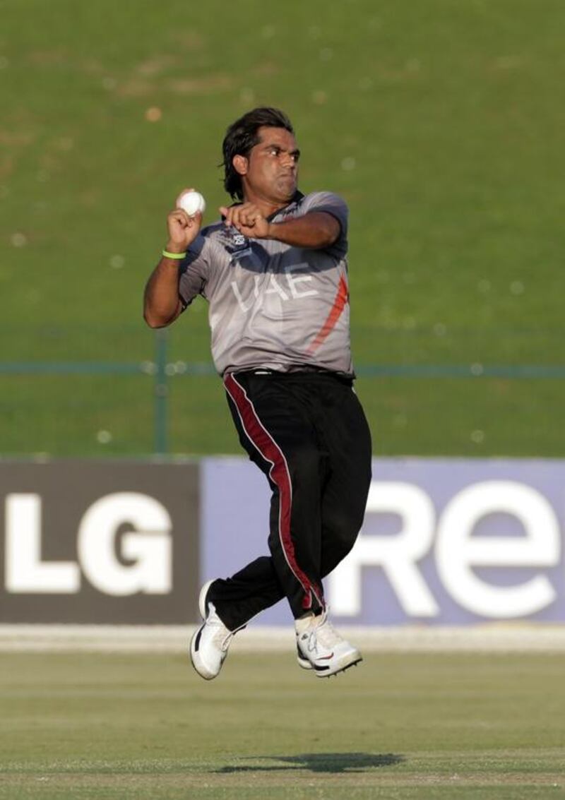 Kamran Shahzad is considered the fastest bowler in Associate cricket by Aaqib Javed, the UAE coach. Graham Crouch / Getty Images