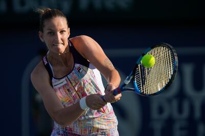 Karolina Pliskova eased into the second round of the Dubai Duty Free Tennis Championships. AP