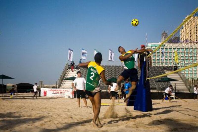 Brazil is the home of Footvolley and their duo are one of 33 teams of men and four teams of women competing at the Footvolley World Cup being held at The Walk in Jumeirah Beach Residences.