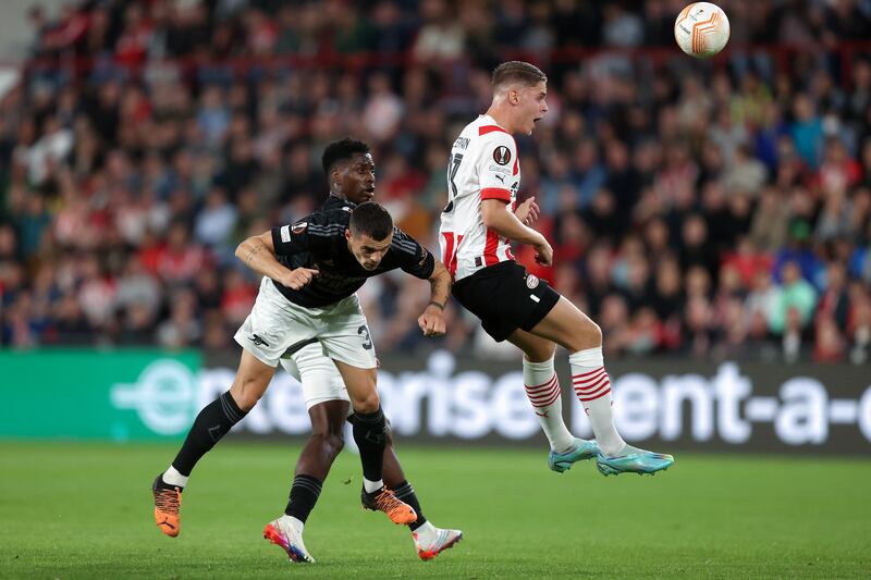 Albert Sambi Lokonga – 4 Couldn’t cope with PSV's press when trying to bring the ball out of the Gunners half, which didn’t help his side’s attacking woes. Was hooked before the hour mark.
Getty
