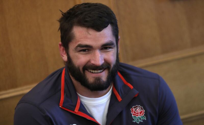 BAGSHOT, ENGLAND - MARCH 12:  Don Armand, faces the media during the England media session held at Pennyhill Park on March 12, 2018 in Bagshot, England.  (Photo by David Rogers/Getty Images)