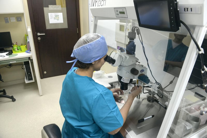 Abu Dhabi, United Arab Emirates - The IVF laboratory equipped with the latest tools and technology at the HealthPlus WomenÕs Fertility Centre on January 22, 2018. (Khushnum Bhandari/ The National)