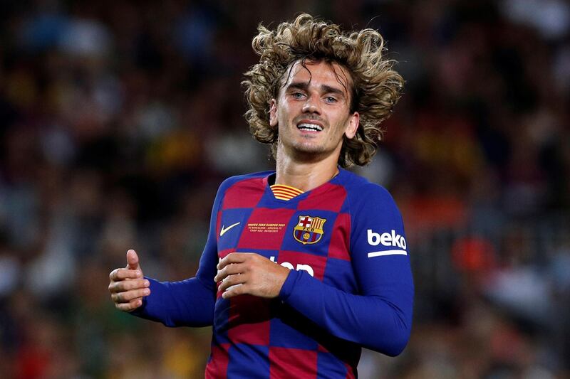 Griezmann in action in Barcelona colours for the first time at Camp Nou. Reuters