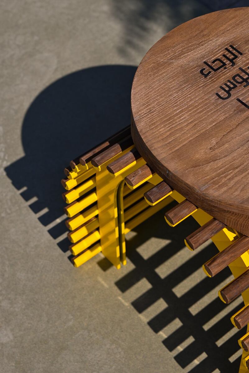 ‘Please Sit Here’ by Aljoud Lootah, Khalid Shafar and Hamad Khoory in collaboration with American Hardwood Export Council