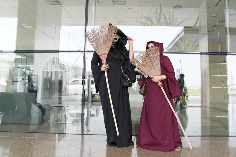 DUBAI, UNITED ARAB EMIRATES - APRIL 7, 2018. 

Cosplayers at the Middle East Film and Comic Con.

(Photo by Reem Mohammed/The National)

Reporter:
Section: NA