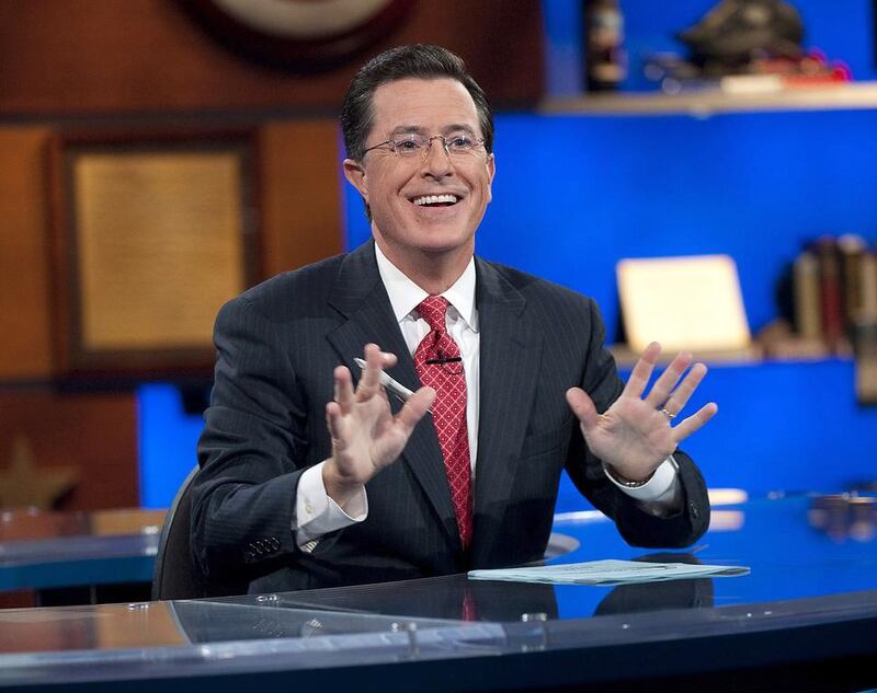 Stephen Colbert used his television show to express his displeasure with Amazon. Comedy Central / AP Photo