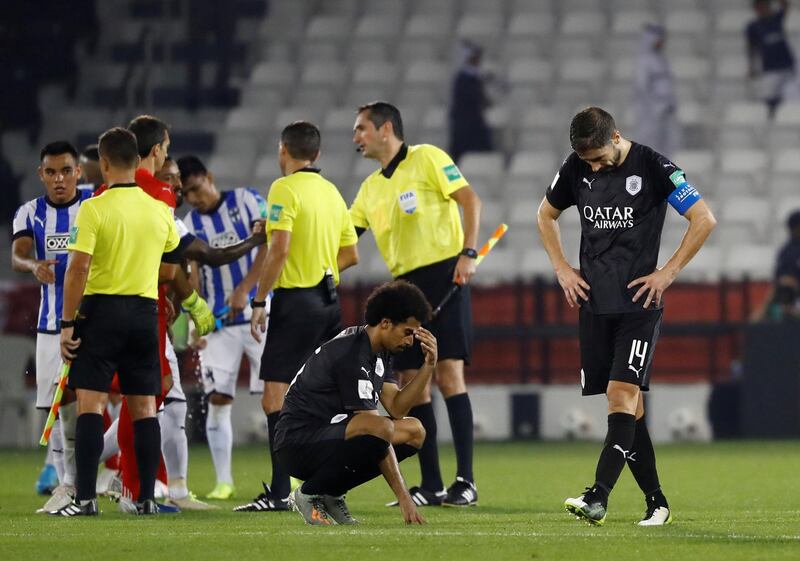 Al Sadd's Gabi looks dejected. Reuters