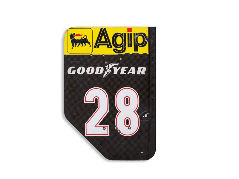 Ferrari 412 T2 rear-wing end-plate from 1995.