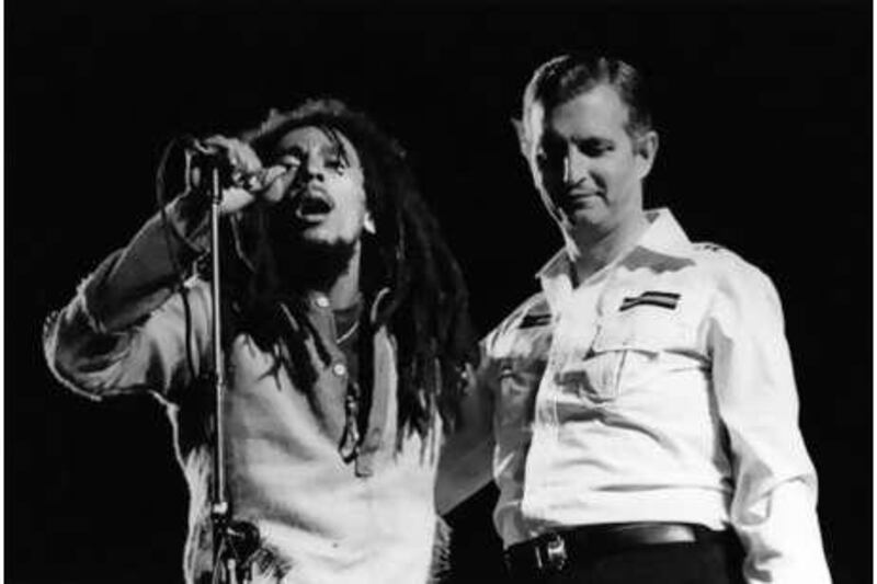 Edward Seaga joined Bob Marley on stage at the One Love Concert for Peace in 1978.