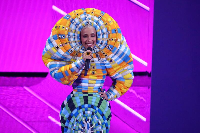 Host Doja Cat at the MTV Video Music Awards. AP