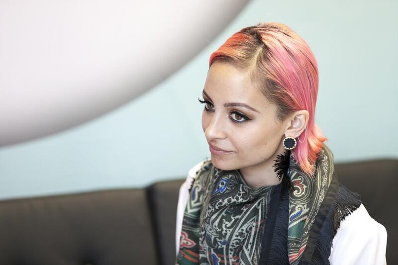 Nicole Richie at her pop-up shop in Dubai this week. Reem Mohammed / The National 