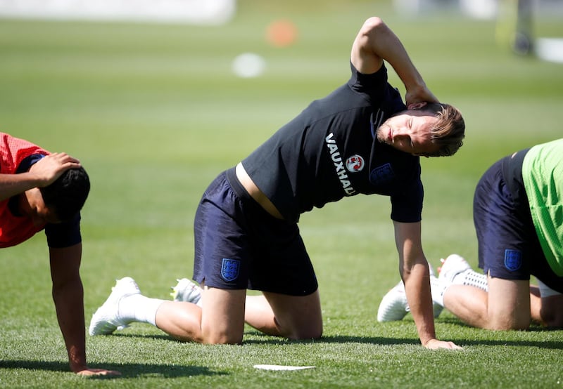 England's Harry Kane during training. Carl Recine / Action Images via Reuters