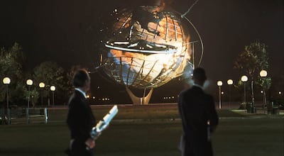 The Unisphere, New York, was blown to pieces by a crashing spaceship in the original 'Men In Black' film. Photo: Sony