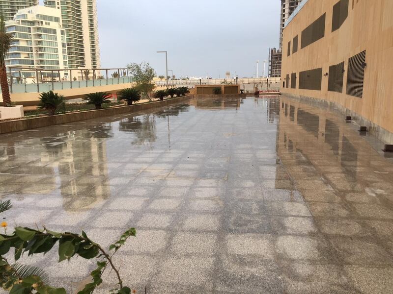 There was a heavy downpour in Abu Dhabi on Friday. Jason Von Berg / The National