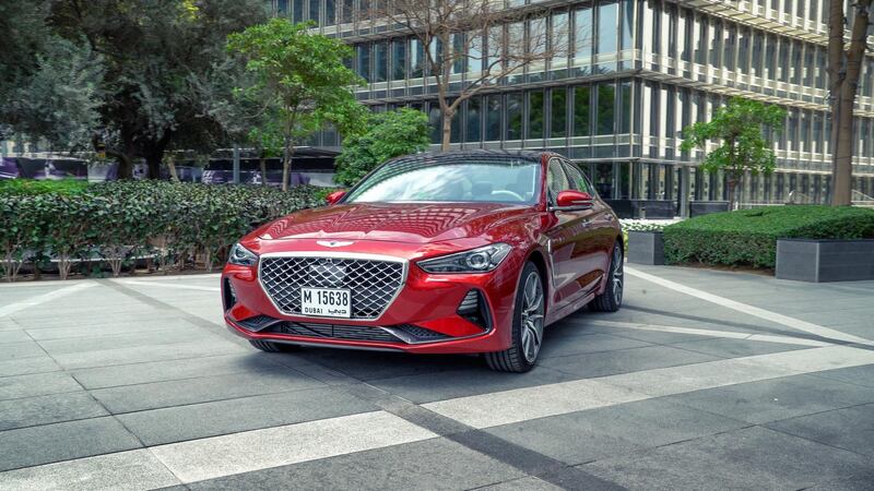 Onlookers don't recognise it yet but the G70 is well received wherever it goes. Courtesy Genesis