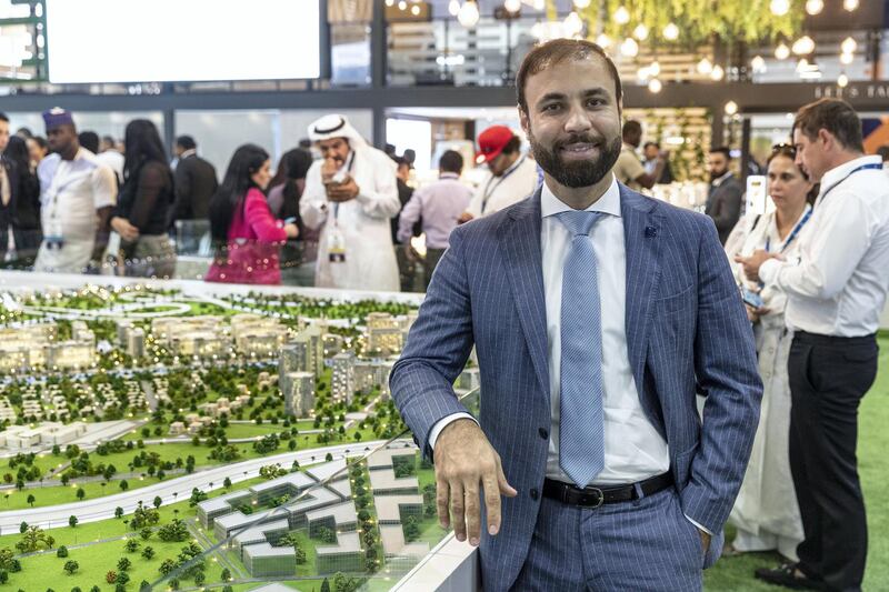 DUBAI, UNITED ARAB EMIRATES. 25 SEPTEMBER 2019. Opening day of the 2019 Cityscape Exhibition. Farhad Azizi, CEO of Azizi developments. (Photo: Antonie Robertson/The National) Journalist: Fareed Rahman. Section: Business.
