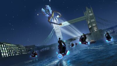 'MIB: First Assignment' lets you free-fly on hoverbikes over cities and through galaxies. Photo: Dreamscape
