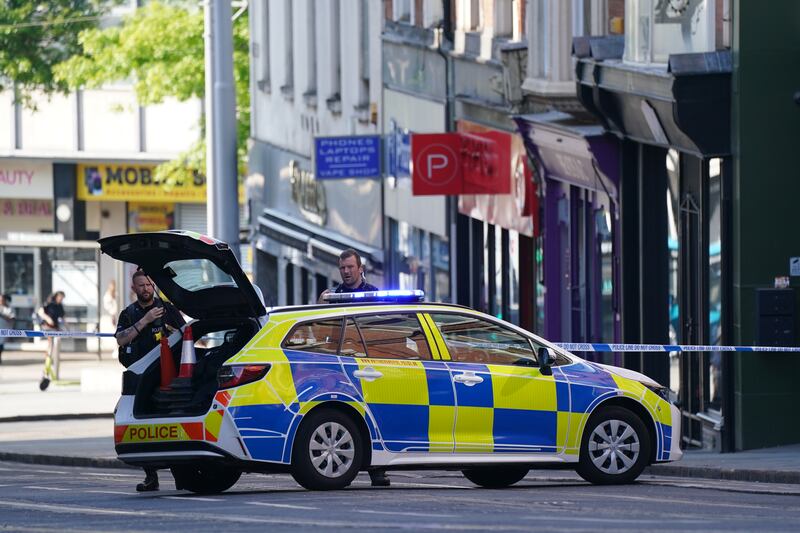 The city centre was put into lockdown early on Tuesday, with several streets cordoned off and the tram network suspended. PA