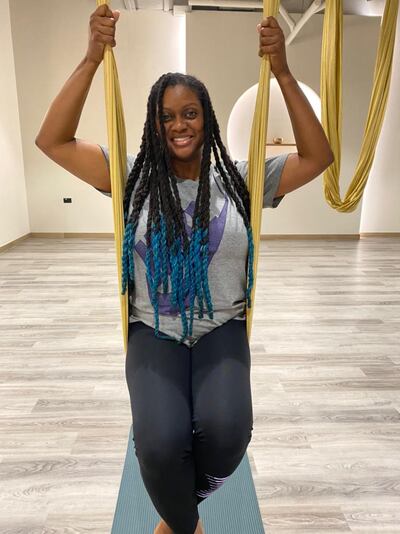 Tamara Clarke reports feeling physically and mentally invigorated after her first aerial yoga meets Cirque du Soleil class.