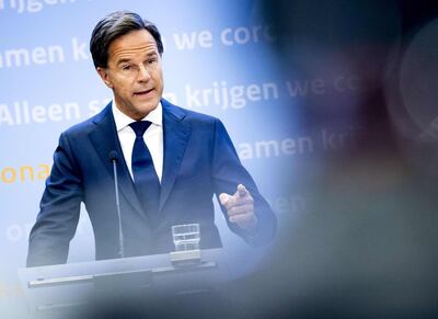 Dutch Prime Minister Mark Rutte delivers a speech during a press conference about the new measures adopted to curb the spread of the Covid-19 (the novel coronavirus), in The Hague, the Netherlands, on September 18, 2020. Netherlands OUT
 / AFP / ANP / Remko de Waal
