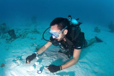 Personal objects such as a clay pipe was found by the team at the shipwreck site. Photo: Massimo Bicciato
