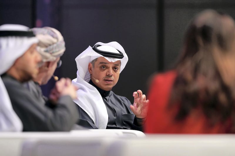 Abu Dhabi, United Arab Emirates - Reporter: Michael Fahy: Abdulla Mohammed Al Zamil, Board Member and CEO of Zamil Industrial (Public Joint Stock Co.) speaks on a panel discussion on Opportunity in the Middle East: A Road Less Traveled. The Milken Institute summit focusing on the Middle East and Africa (MEA). Wednesday, February 12th, 2020. St Regis Hotel, Abu Dhabi. Chris Whiteoak / The National