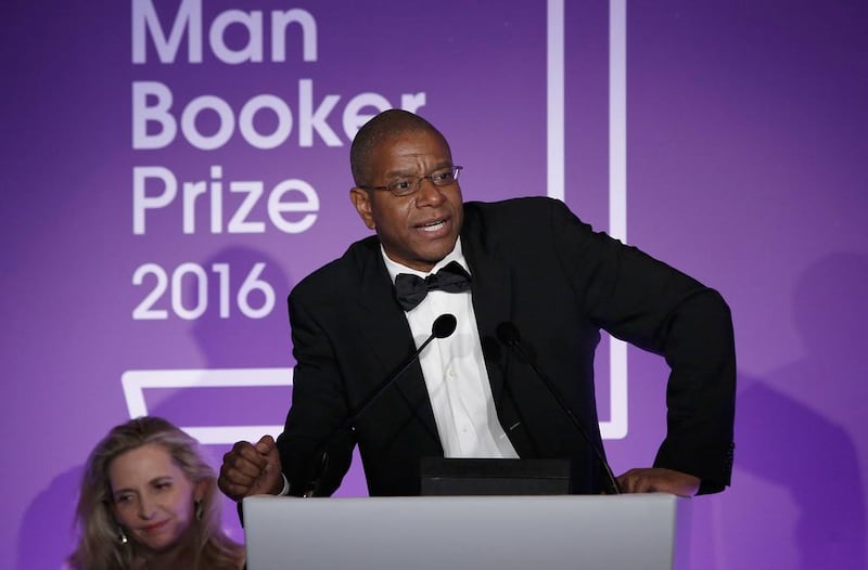 Winner of the 2016 Man Booker Prize for his novel The Sellout, Paul Beatty speaks at The Guildhall, London, on October 25. John Phillips / WPA Pool / Getty Images.