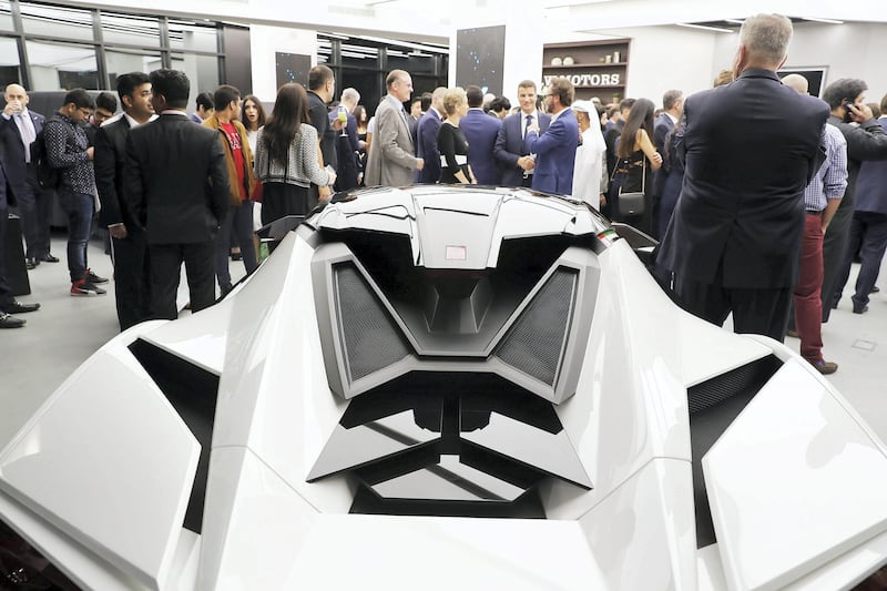 DUBAI , UNITED ARAB EMIRATES , NOV 29  – 2017 :- Fenyr Super Sport Concept car on display during the opening of  W Motors at the City Walk 2 Boulevard in Dubai (Pawan Singh / The National) Story by Adam Workman