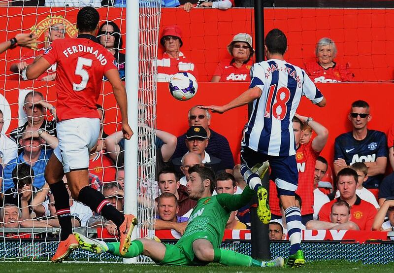 A superb solo goal at Old Trafford from West Brom right midfielder Morgan Amalfitano, who was outstanding again. Andrew Yates / AFP