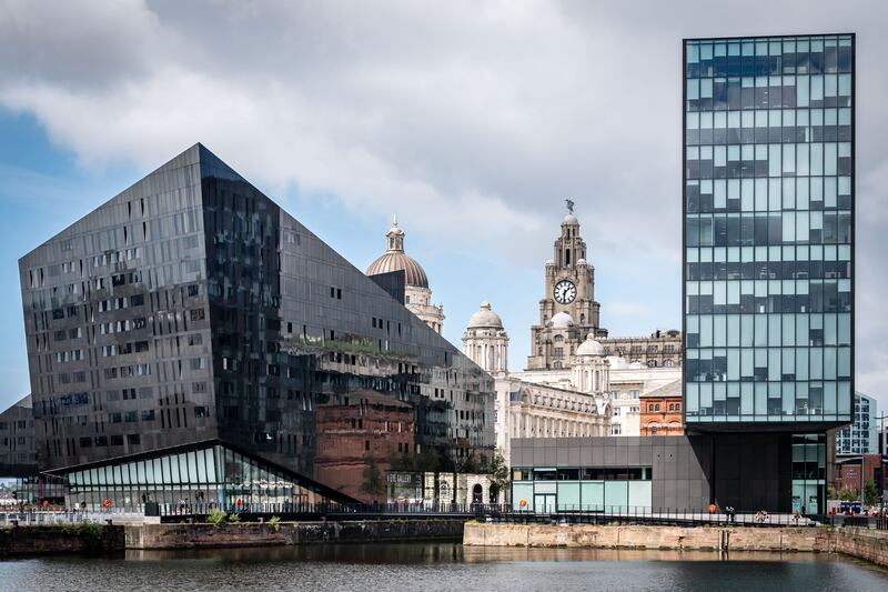 The Liver Building in the background, flanked by modern developments near the Pier Head. The World Heritage Committee recommended last month that the city in the north-west of England become only the third site to be stripped of its World Heritage status.