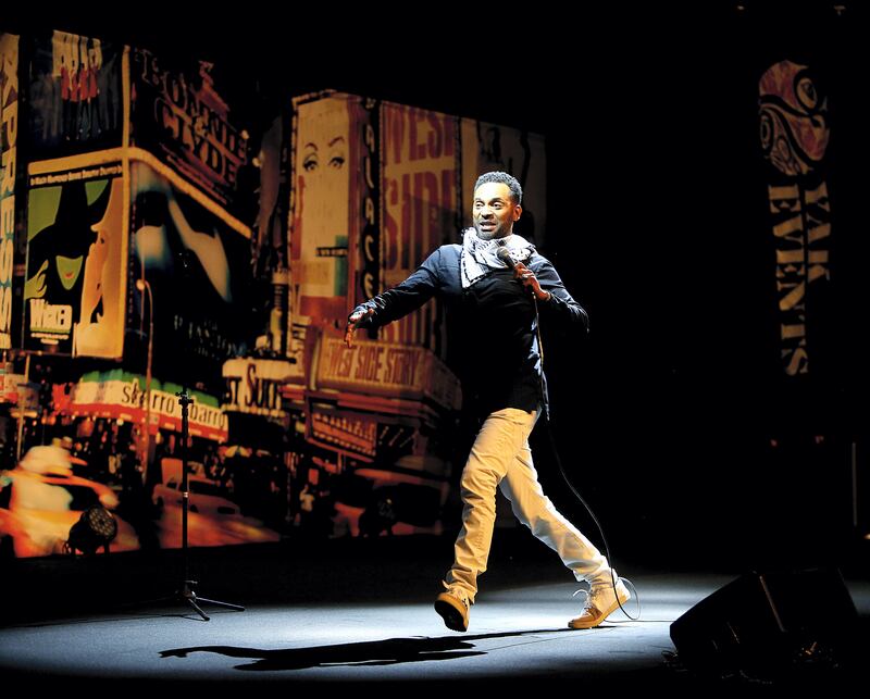 AbuDhabi, 18, August, 2017:  Mike Epps performs during the Live Stand-up Comedy show at the Al Raha Beach Theatre  in Abu Dhabi. ( Satish Kumar /  For The National )  Story by Saeed Saeed