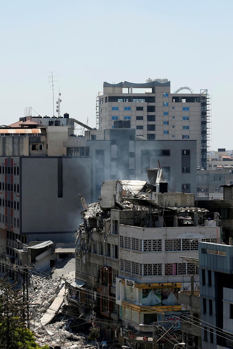 Destroyed buildings in Gaza city. Reuters