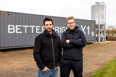 Better Origin founder Fotis Fotiadis, left, believes insect farming has transformative potential. Photo: Better Origin