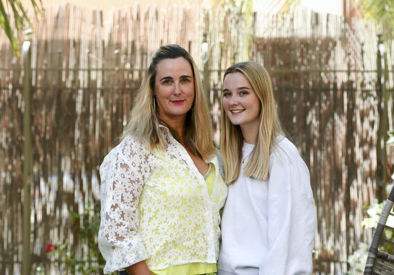 Abu Dhabi, United Arab Emirates - Hilary Rowe, and her daughter Hannah Rowe, 17, on female financial empowerment, at Mangrove Village. Khushnum Bhandari for The National