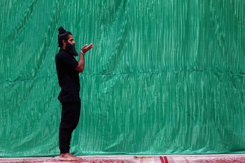 A man prays at Al Qasim Mosque during the month of Ramadan in the central Iraqi city of Hilla. Reuters