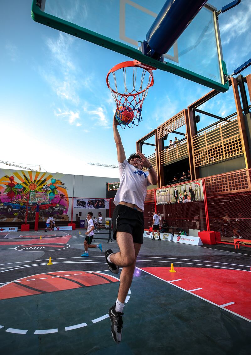 Fans can enjoy the basketball courts 