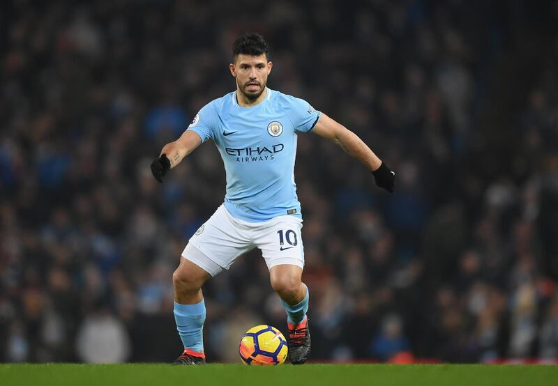 Striker: Sergio Aguero (Manchester City) – His 11th City hat-trick was a display of predatory finishing and got them back to winning ways after the defeat to Liverpool.  Shaun Botterill / Getty Images