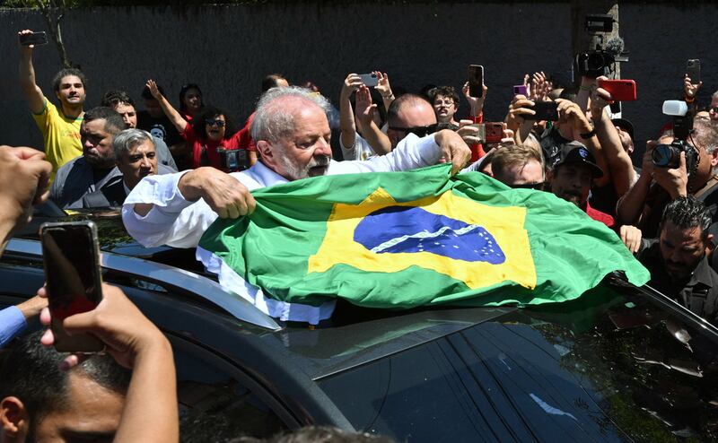 Mr da Silva, 77, has campaigned on memories of past prosperity. AFP
