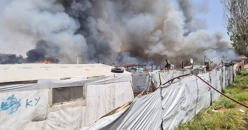 Zahle fire: Syrian refugee camp in Lebanon gutted by blaze