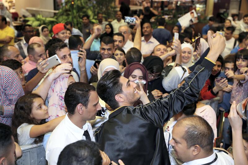 Dubai, United Arab Emirates - September 28th, 2017: Mohammed Assaf will be conducting a meet and greet including handing out CD's and singing to his fans. Thursday, September 28th, 2017 at Oasis Mall, Dubai. 