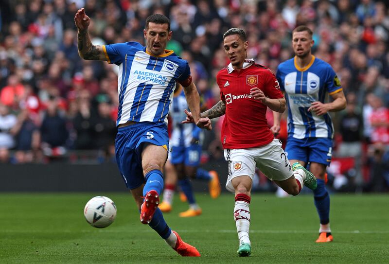 CB: Lewis Dunk (Brighton). Led the Brighton defence superbly to keep United out for 120 minutes. Then stepped up to take the high-pressure fifth penalty and buried it.  AFP