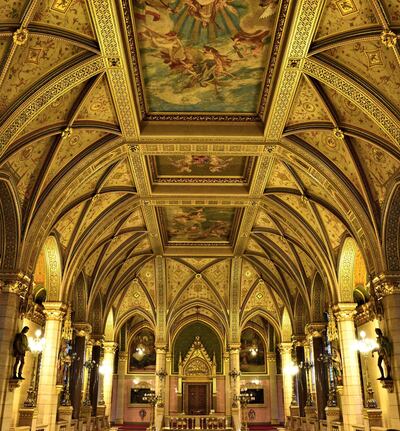 The inside of Budapest's grand Parliament Building. Courtesy Ronan O'Connell