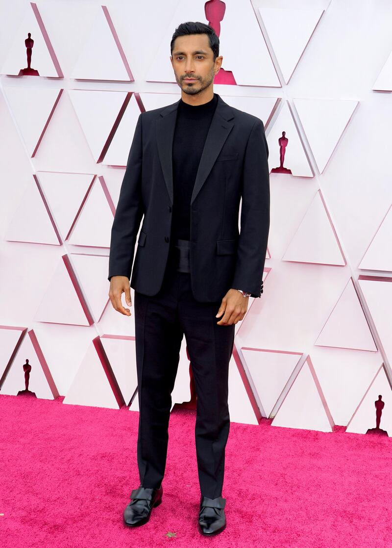 Riz Ahmed arrives at the 93rd Academy Awards at Union Station in Los Angeles, California, on April 25, 2021. EPA
