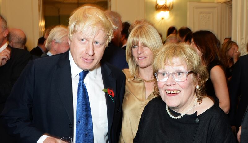 Boris Johnson with his mother, Charlotte Johnson Wahl, and sister, Rachel, in 2014. Getty
